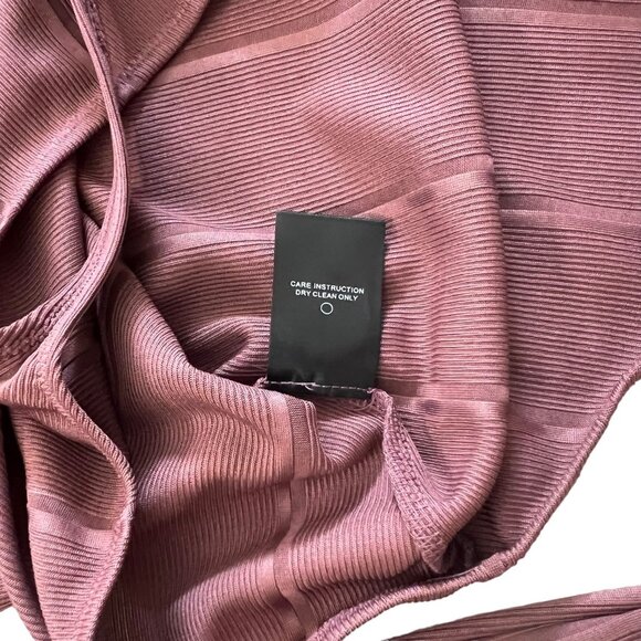 Michael Costello x Revolve Hattie Cold Shoulder Ribbed Bodysuit Mauve XL NWT - Picture 13 of 16